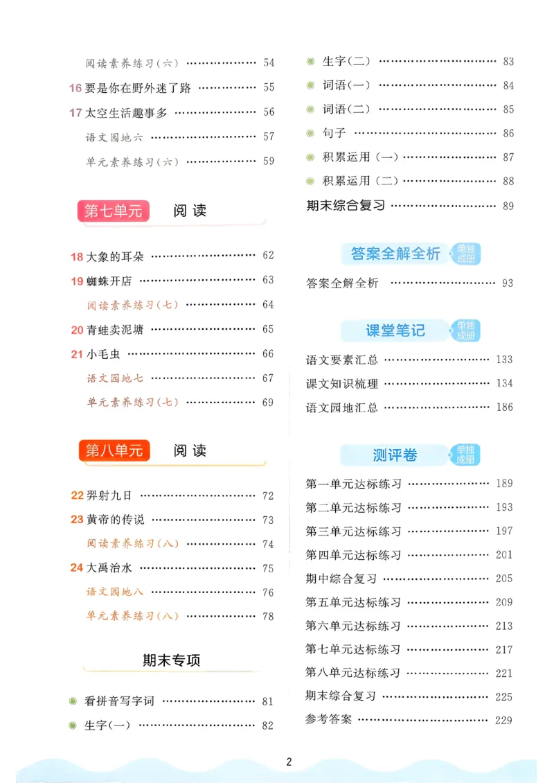 二年级语文下册人教版26春《53天天练》_2026春季学期_26春53天天练_26春53天天练语文1-6下完整版全套_二年级语文下册人教版26春《53天天练》
