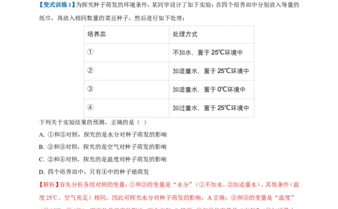 名师导航专题05被子植物的一生--2026年中考生物一轮复习学案（解析版）_6生物中考复习_2026年中考复习（更新中）_2026年中考生物一轮复习学案（原版卷+解析版）
