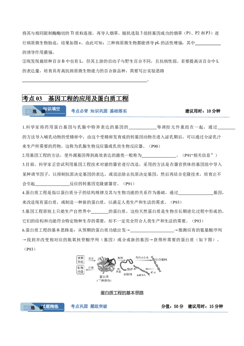 考点通关卷35基因工程（原卷版）_2025年新高考资料_一轮复习_2025年高考生物一轮复习考点通关卷（新高考通用）