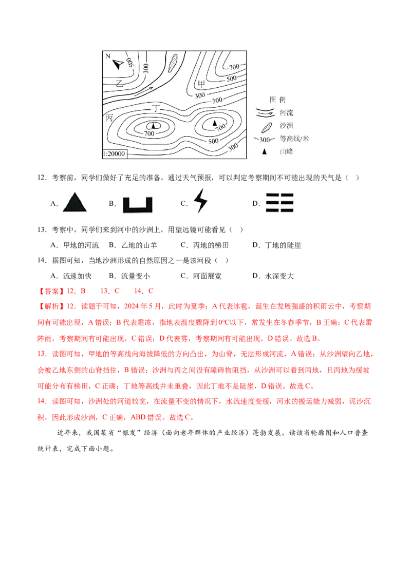 地理（福建卷）（全解全析）_7地理中考复习_赠送：2025中考模拟题_2025年地理一模_地理（福建卷）-2025年中考第一次全真模拟题