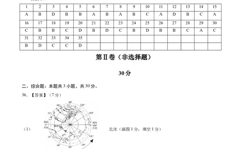 地理（江苏扬州卷）（参考答案）_7地理中考复习_赠送：2025中考模拟题_2025年地理押题预测_地理（江苏扬州卷）-2025年中考押题预测卷