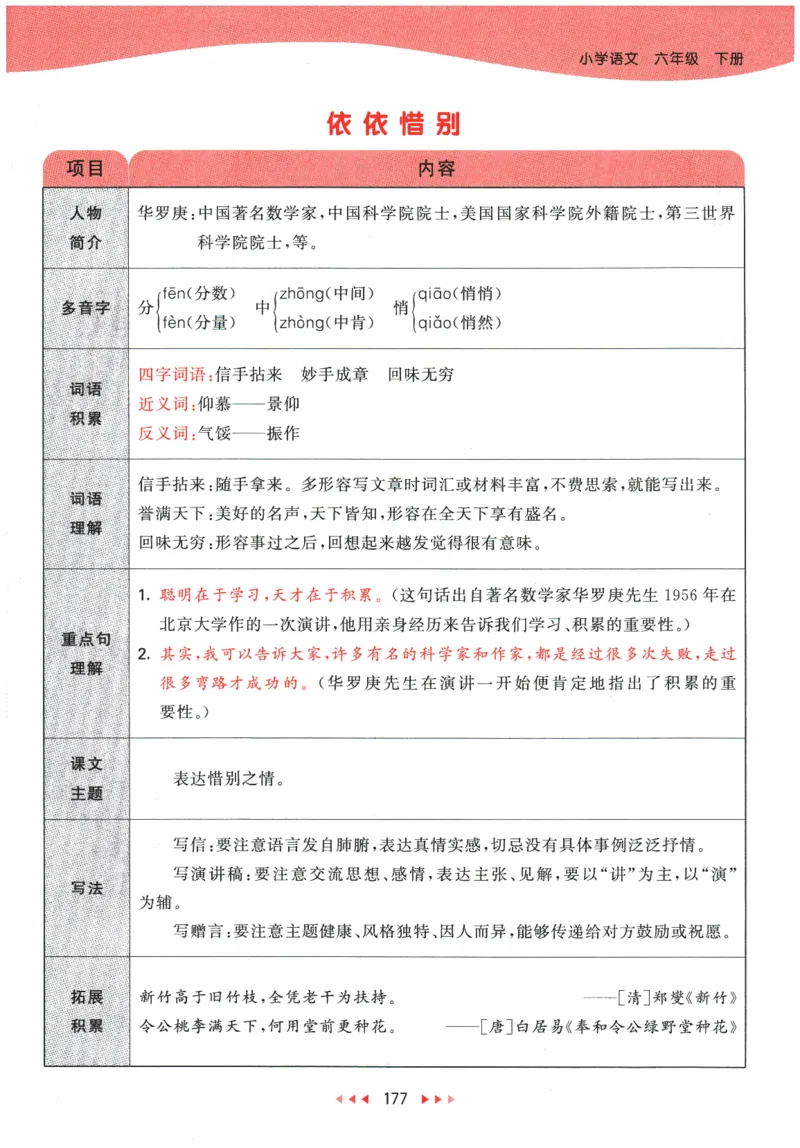 六年级语文下册人教版26春《53天天练》课堂笔记_2026春季学期_26春53天天练_26春53天天练语文1-6下完整版全套_六年级语文下册人教版26春《53天天练》