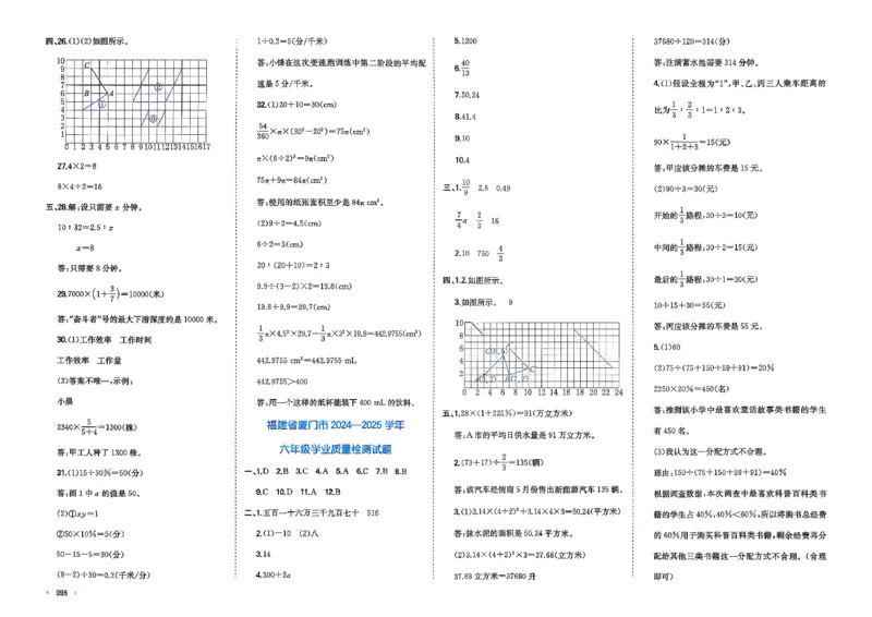 小升初数学26版《一本小升初冲刺新卷》答案_2026春季学期_2026《一本&bull;小升初冲刺新卷》（小升初）（语数英）_2026《一本&bull;小升初冲刺新卷》（小升初）（数学）