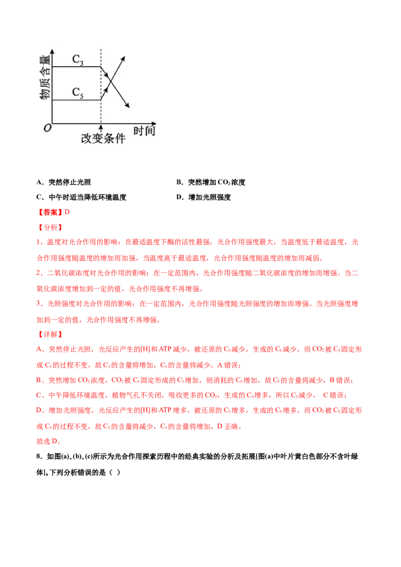 解密06能量之源&mdash;&mdash;光与光合作用（讲义）-高频考点解密2021年高考生物二轮复习讲义+分层训练_新高考复习资料_2021年新高考资料