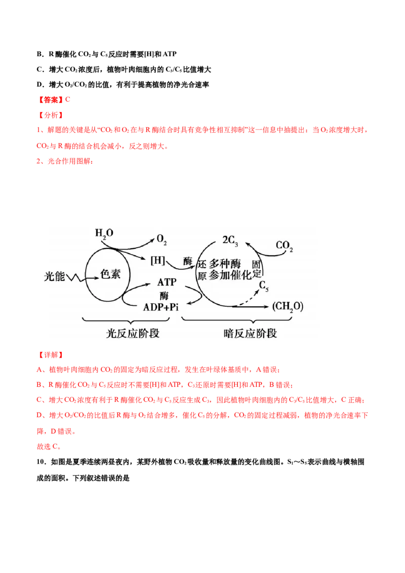 解密06能量之源&mdash;&mdash;光与光合作用（讲义）-高频考点解密2021年高考生物二轮复习讲义+分层训练_新高考复习资料_2021年新高考资料
