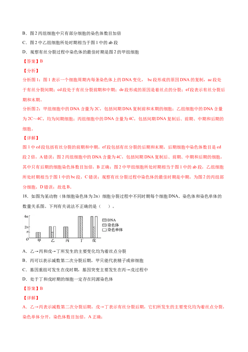 解密08有丝分裂和减数分裂（讲义）-高频考点解密2021年高考生物二轮复习讲义+分层训练_新高考复习资料_2021年新高考资料