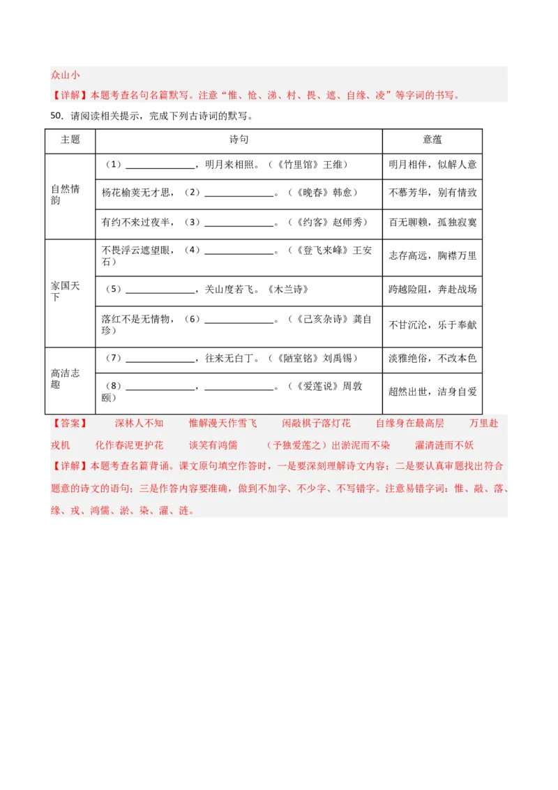 11+七年级下册1-3单元古诗文默写强化训练-2025年中考语文古诗文默写背诵与强化训练_中考复习资料_语数英物化_1语文中考复习_2025年中考资料_2025年中考语文古诗文默写背诵与强化训练