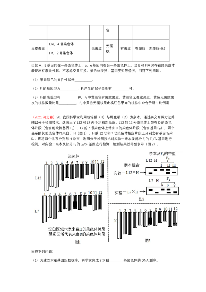 解密06遗传的基本规律（讲义)（学生版）_新高考复习资料_2023年新高考复习资料_二轮复习_高频考点解密2023年高考生物二轮复习讲义+分层训练（全国通用）288808838