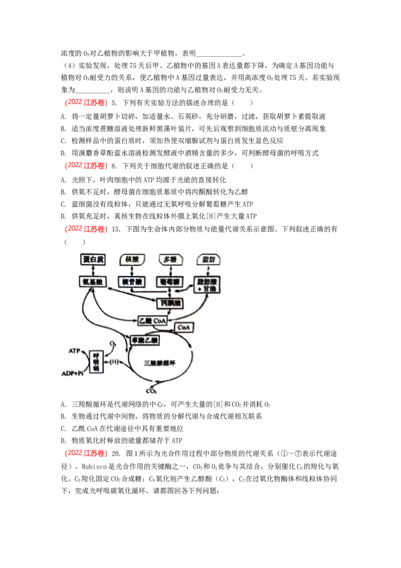 解密04细胞的能量供应和利用（讲义)（学生版）_新高考复习资料_2023年新高考复习资料_二轮复习_高频考点解密2023年高考生物二轮复习讲义+分层训练（全国通用）288808838