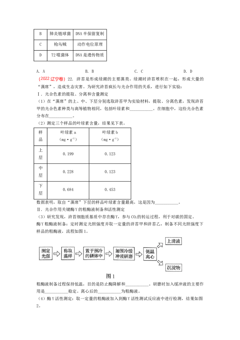 解密04细胞的能量供应和利用（讲义)（学生版）_新高考复习资料_2023年新高考复习资料_二轮复习_高频考点解密2023年高考生物二轮复习讲义+分层训练（全国通用）288808838