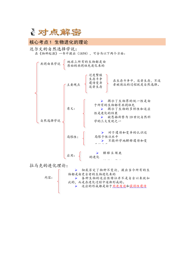 解密10生物的进化（讲义)（教师版）_新高考复习资料_2023年新高考复习资料_二轮复习_高频考点解密2023年高考生物二轮复习讲义+分层训练（全国通用）288808838