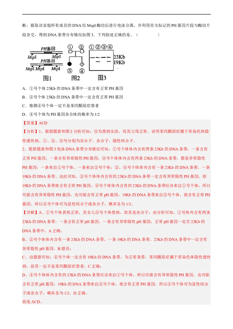 解密09生物的变异（分层训练)（解析版）_通用版（老高考）复习资料_2023年复习资料_二轮复习_高频考点解密2023年高考生物二轮复习讲义+分层训练（全国通用）