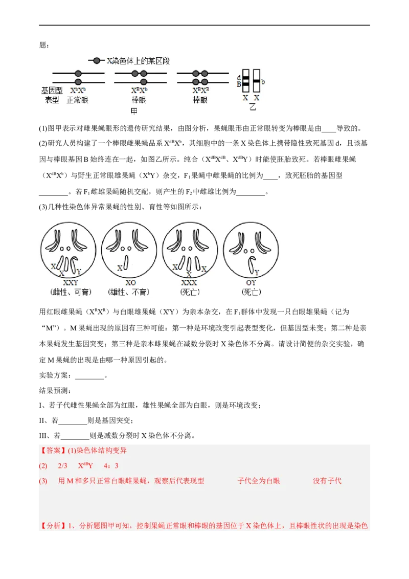 解密09生物的变异（分层训练)（解析版）_通用版（老高考）复习资料_2023年复习资料_二轮复习_高频考点解密2023年高考生物二轮复习讲义+分层训练（全国通用）