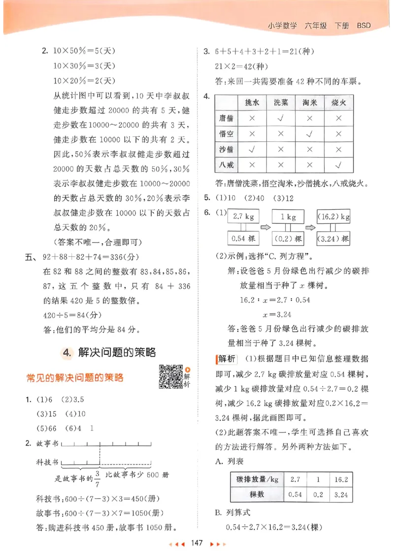 北师数学答案6下_26春53小学系列合集_1-6年级数学下册北师大版《53天天练》_25春53天天练北师数学6下