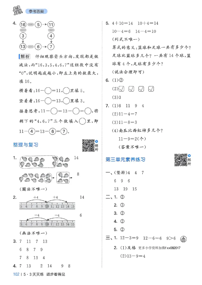 北师数学答案1下_26春53小学系列合集_1-6年级数学下册北师大版《53天天练》_25春53天天练北师数学1下