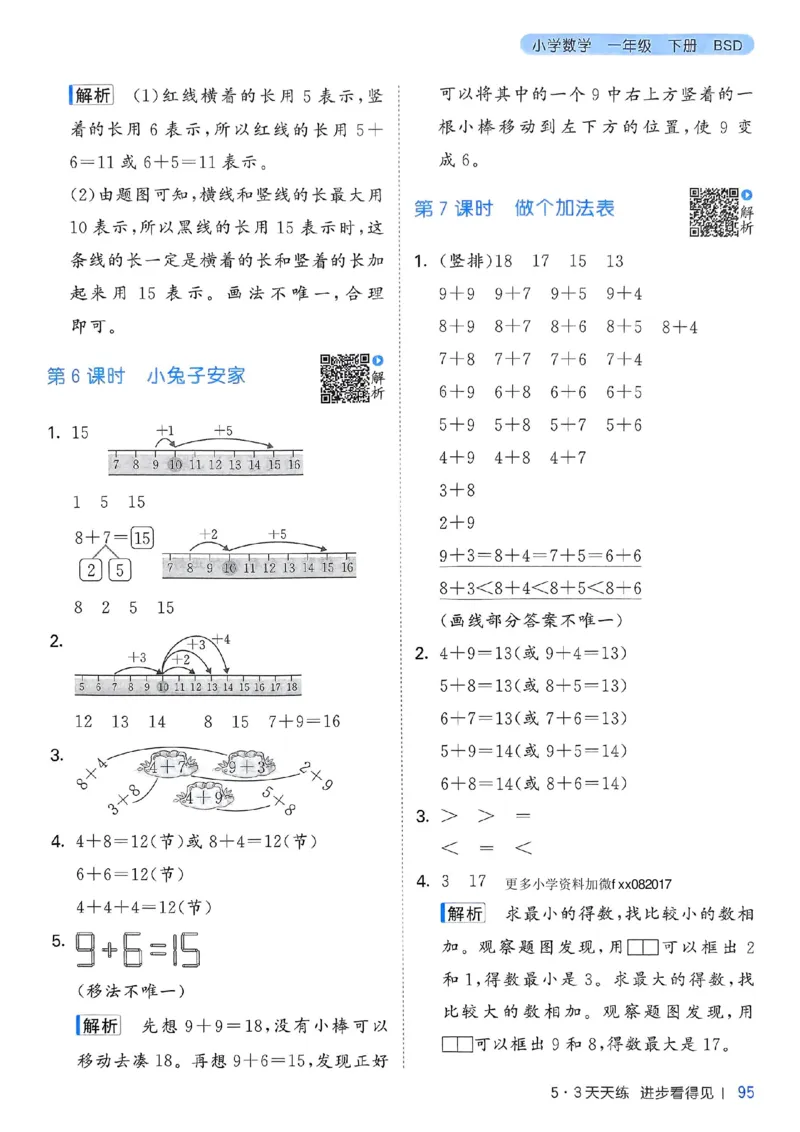 北师数学答案1下_26春53小学系列合集_1-6年级数学下册北师大版《53天天练》_25春53天天练北师数学1下