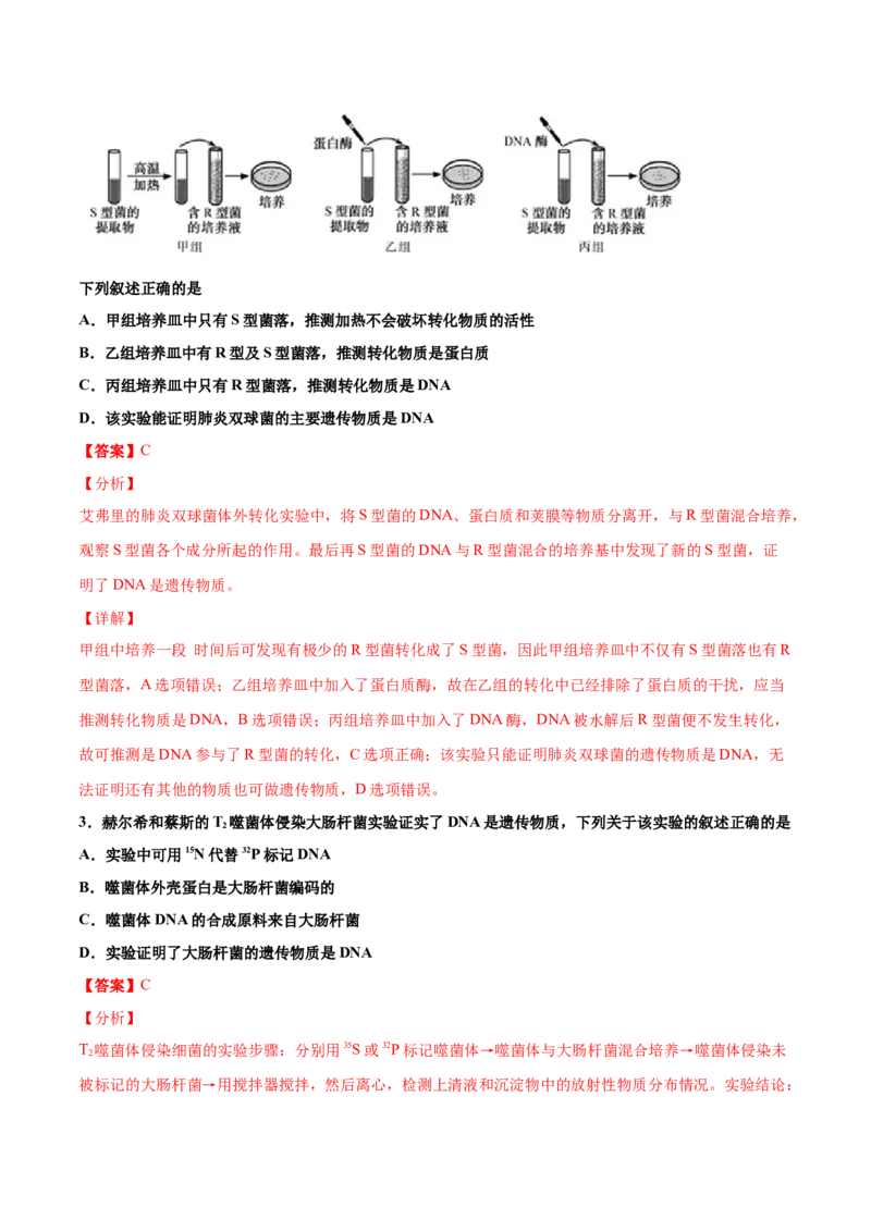 解密10遗传的分子基础（讲义）-高频考点解密2021年高考生物二轮复习讲义+分层训练_新高考复习资料_2021年新高考资料_高频考点解密2021年高考生物二轮复习讲义+分层训练4.7更新