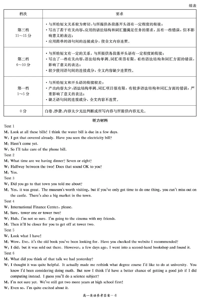 英语答案（高一4月期中）_2025年04月试卷_0422湖南省名校联考联合体2024-2025学年高一下学期期中考试_湖南省名校联考联合体2024-2025学年高一下学期期中考试英语试题扫描版含解析