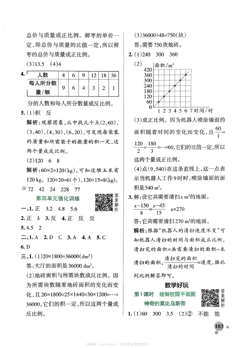 参考答案_26春《小学学霸作业本》_26春学霸作业本数学北师1-6_2026春《小学学霸作业本》数学北师版6下