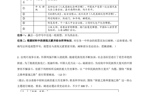 备考2024中考专题8中国现代史（非选择题专练30题）（含答案解析）_8历史中考复习_2024年中考复习资料_二轮复习_备考2024中考历史二轮专题精练试卷