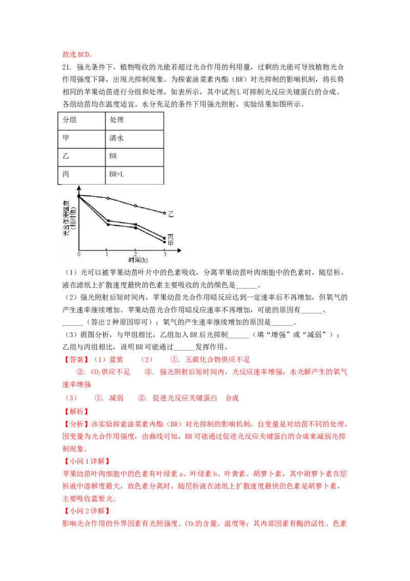 解密04细胞的能量供应和利用（讲义)（教师版）_通用版（老高考）复习资料_2023年复习资料_二轮复习_高频考点解密2023年高考生物二轮复习讲义+分层训练（全国通用）