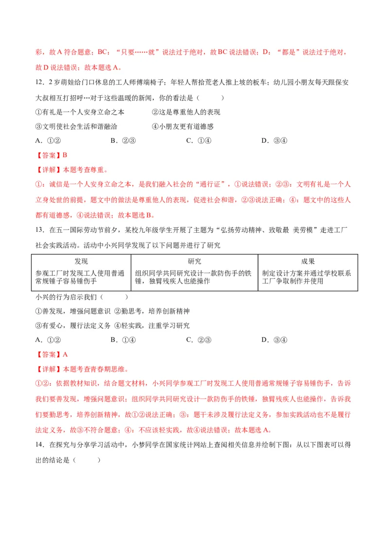 道德与法治（湖北卷）（全解全析）_9道法中考复习_2024年中考复习资料_中考模拟卷_二模_道德与法治（湖北卷）-：2024年中考第二次模拟考试