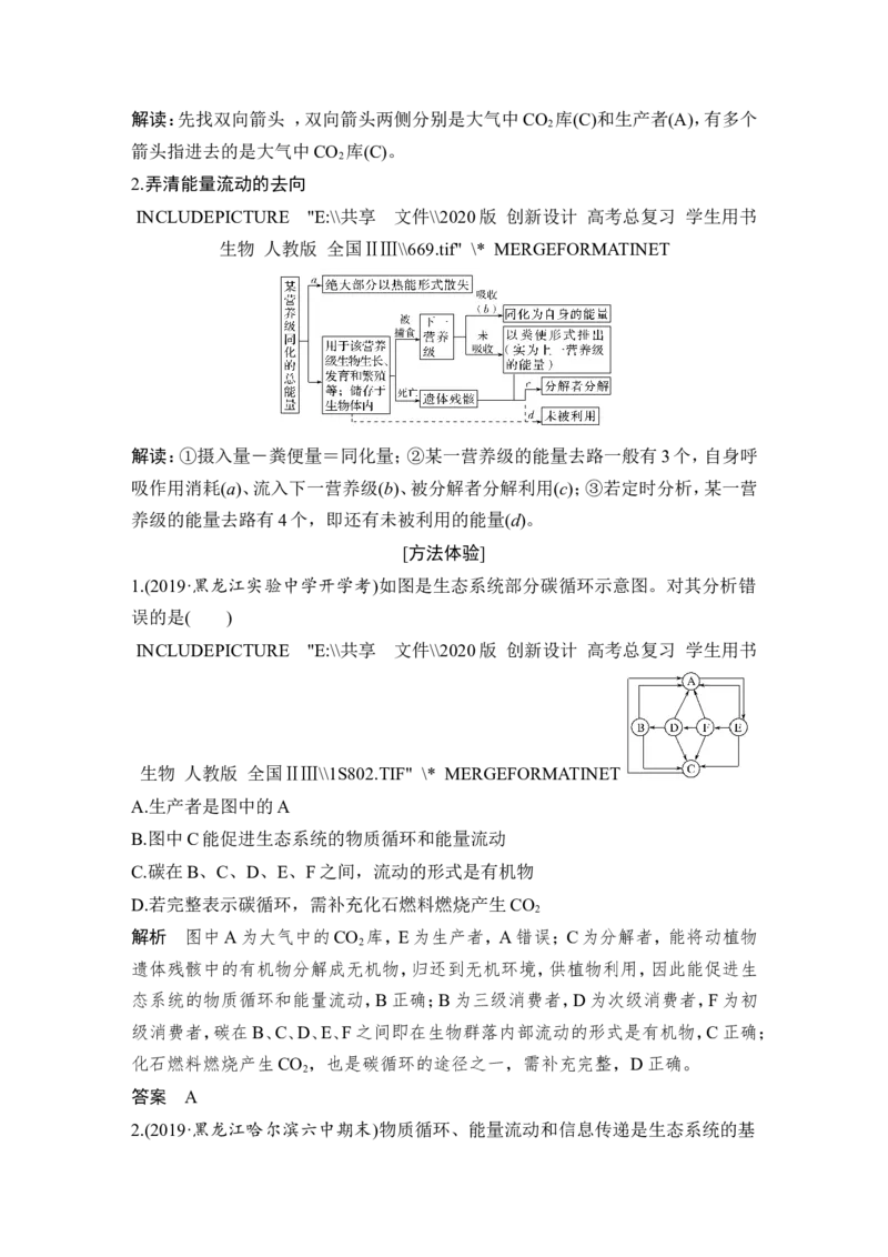 补上一课6能量流动分流模型解读及相关计算_新高考复习资料_2022年新高考复习资料_2022年一轮复习最新版_1.2022年高考生物一轮复习全国通用版_赠送word习题库_必修3