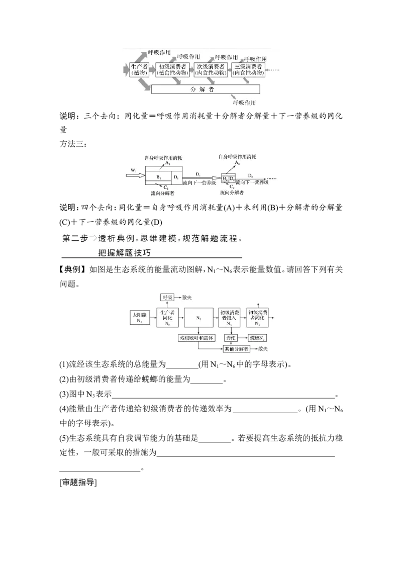 补上一课6能量流动分流模型解读及相关计算_新高考复习资料_2022年新高考复习资料_2022年一轮复习最新版_1.2022年高考生物一轮复习全国通用版_赠送word习题库_必修3
