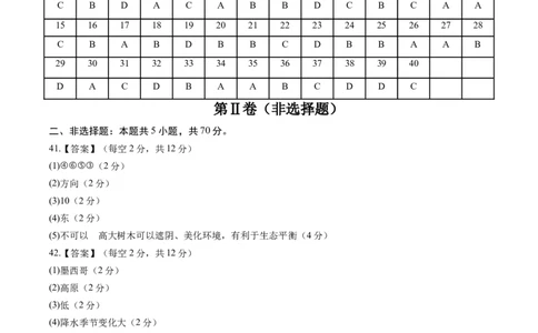 地理（江苏无锡卷）（参考答案及评分标准）_7地理中考复习_赠送：2025中考模拟题_2025年地理一模_地理（江苏无锡卷）-2025年中考第一次全真模拟题