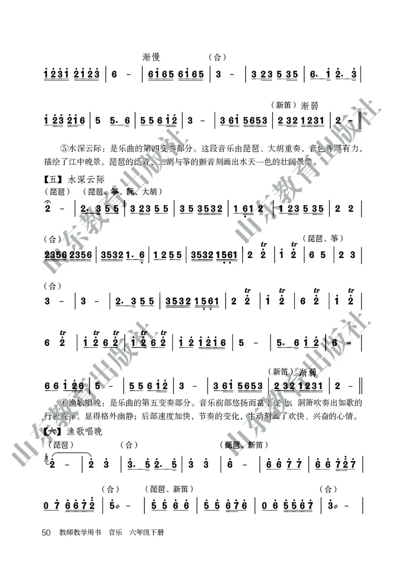 （五四学制）音乐教师教学用书6年级下册_电子课本_初中教学用书_鲁教版