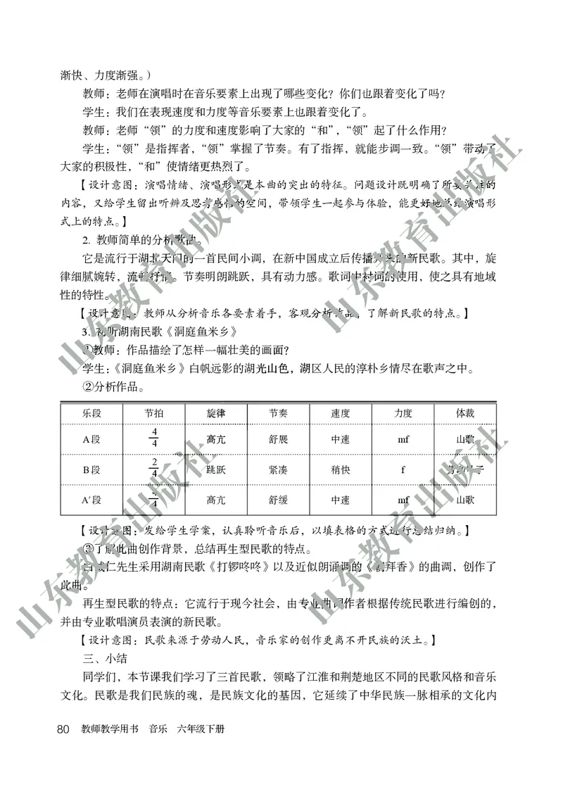 （五四学制）音乐教师教学用书6年级下册_电子课本_初中教学用书_鲁教版