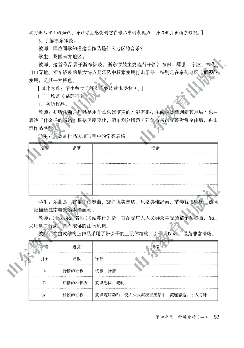 （五四学制）音乐教师教学用书6年级下册_电子课本_初中教学用书_鲁教版