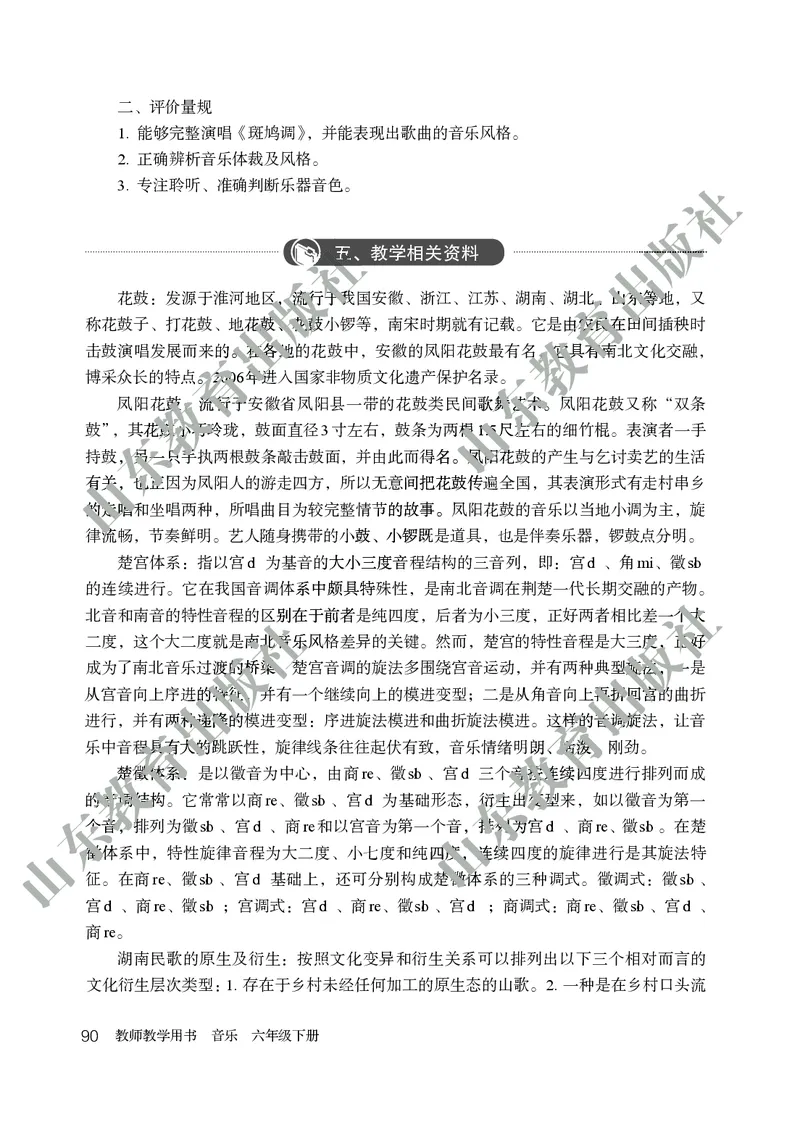 （五四学制）音乐教师教学用书6年级下册_电子课本_初中教学用书_鲁教版