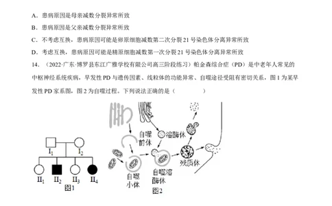 解密09生物的变异（分层训练)（原卷版）_通用版（老高考）复习资料_2023年复习资料_二轮复习_高频考点解密2023年高考生物二轮复习讲义+分层训练（全国通用）
