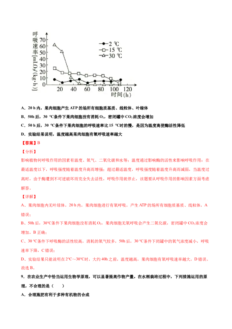 解密05ATP的主要来源&mdash;&mdash;细胞呼吸（讲义）-高频考点解密2021年高考生物二轮复习讲义+分层训练_新高考复习资料_2021年新高考资料