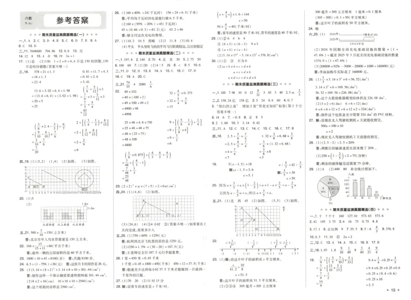 好卷数学RJ6下期末档_2026春季学期_2026《荣德基&bull;好卷冲刺期末》（1-6年级下）（数学）（人教版）_6年级下册数学《好卷》人教26春