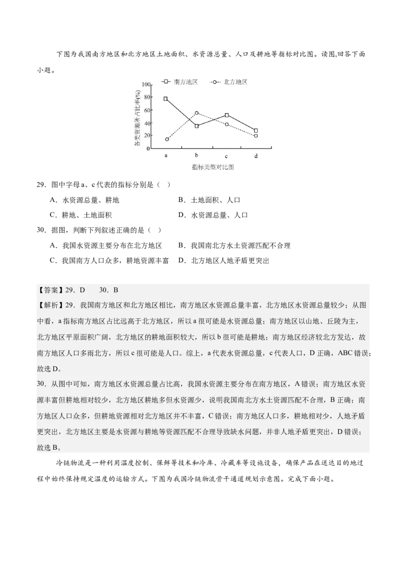 地理（江苏无锡卷）（全解全析）_7地理中考复习_赠送：2025中考模拟题_2025年地理二模_地理（江苏无锡卷）-2025年中考第二次全真模拟题_无锡二模