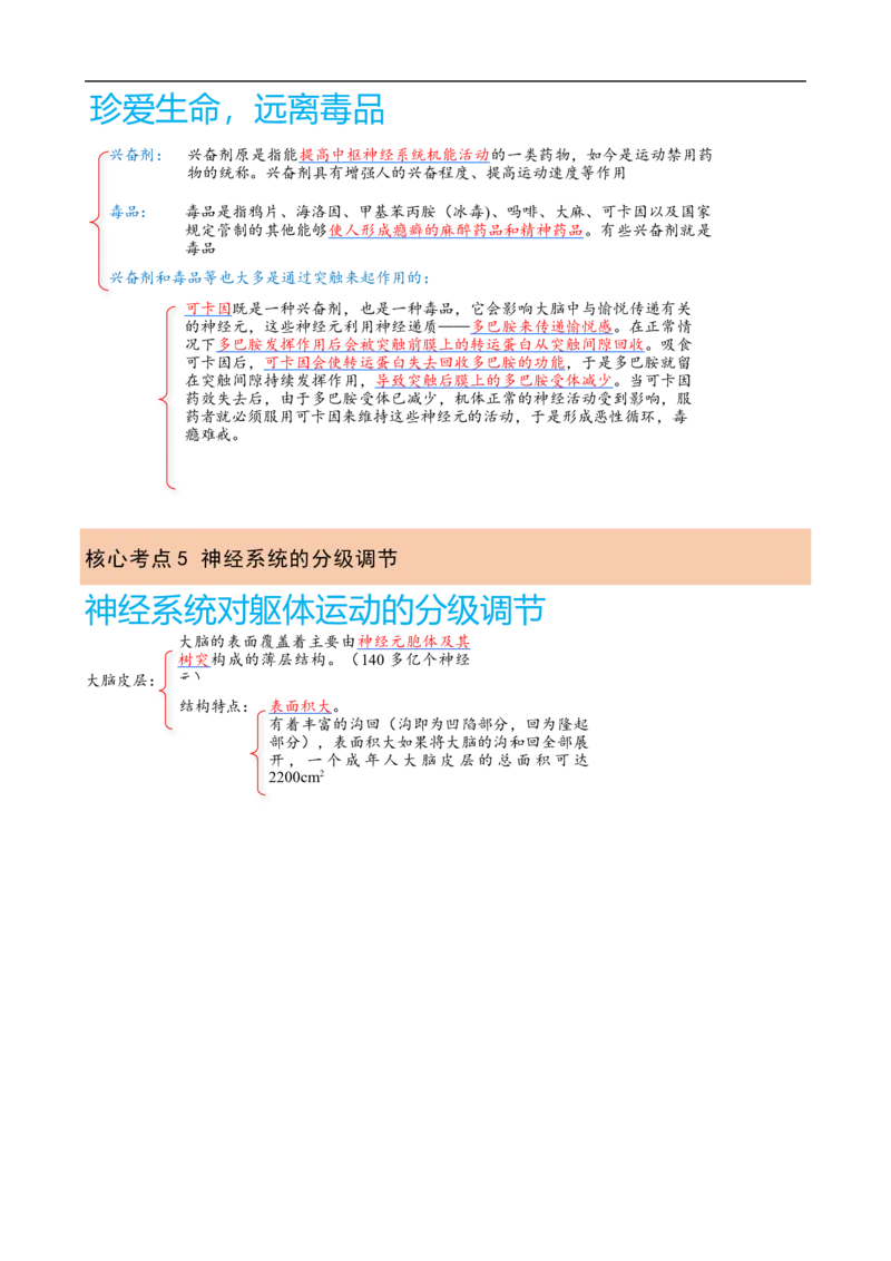 解密11神经调节（讲义)（教师版）_通用版（老高考）复习资料_2023年复习资料_二轮复习_高频考点解密2023年高考生物二轮复习讲义+分层训练（全国通用）
