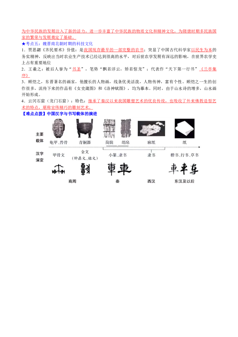 秘籍01++中国古代史（七上）（思维导图+大单元整合+考点清单+难点点拨）-备战2024年中考历史抢分秘籍（全国通用）_8历史中考复习_2024年中考复习资料_三轮复习_考前抢分法宝
