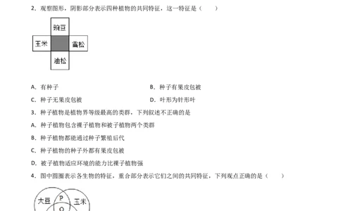 易错点03生物圈中的绿色植物-备战2022年中考生物考试易错题（原卷版）_6生物中考复习_2023年中考复习资料_专项复习_备战2022年中考生物考试易错题