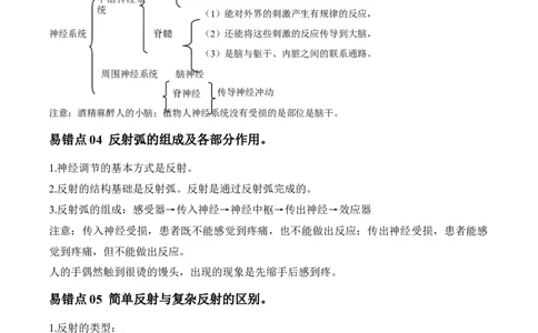 易错点12人体生命活动的调节-备战2022年中考生物考试易错题（原卷版）_6生物中考复习_2023年中考复习资料_专项复习_备战2022年中考生物考试易错题
