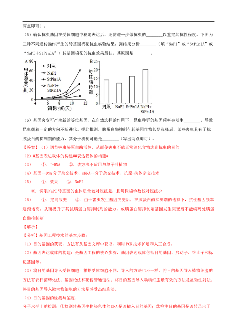 解密19基因工程（讲义）（教师版）_通用版（老高考）复习资料_2023年复习资料_二轮复习_高频考点解密2023年高考生物二轮复习讲义+分层训练（全国通用）