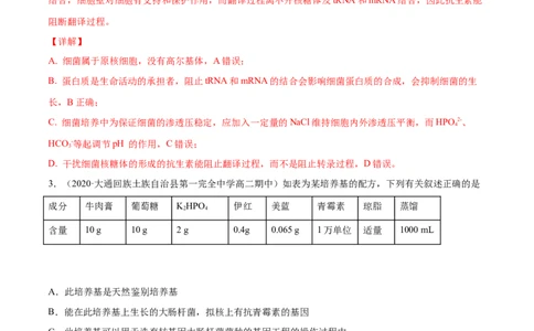 解密23微生物的培养与利用（分层训练）（解析版）_新高考复习资料_2021年新高考资料_高频考点解密2021年高考生物二轮复习讲义+分层训练4.7更新