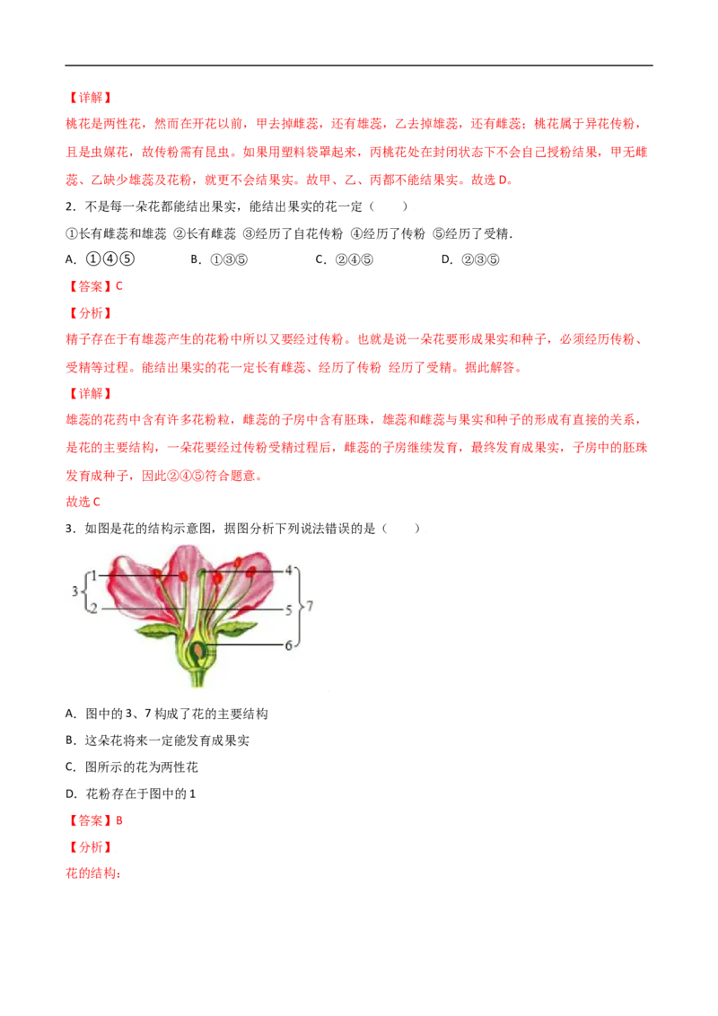 易错点04被子植物的一生-备战2022年中考生物考试易错题（解析版）_6生物中考复习_2023年中考复习资料_专项复习_备战2022年中考生物考试易错题