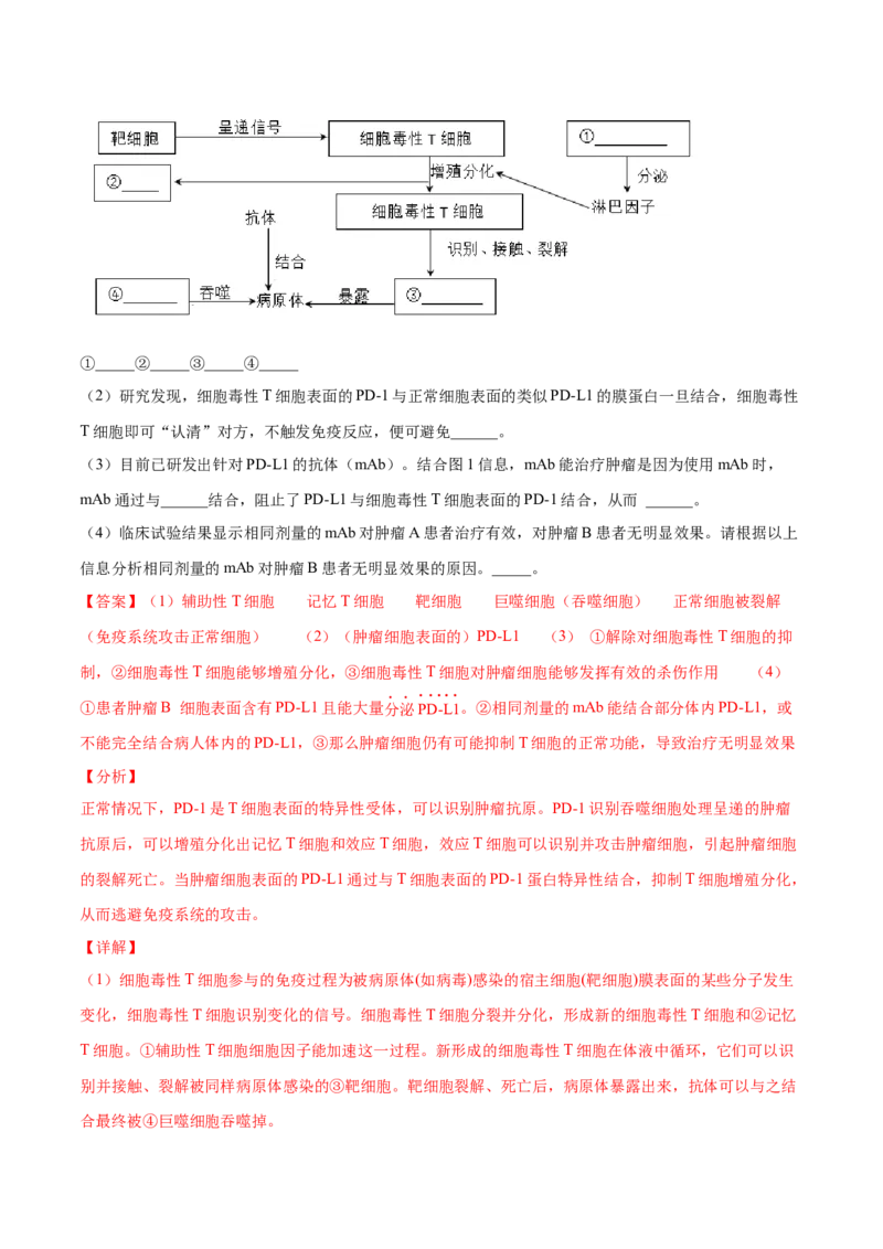 解密17免疫调节（分层训练）（解析版）_新高考复习资料_2021年新高考资料_高频考点解密2021年高考生物二轮复习讲义+分层训练4.7更新