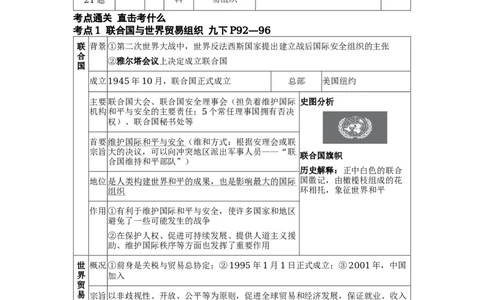 板块三世界现代史第四单元走向和平发展的世界知识点+试卷_8历史中考复习_2026年中考复习（更新中）_2026年中考历史一轮复习知识点+试题