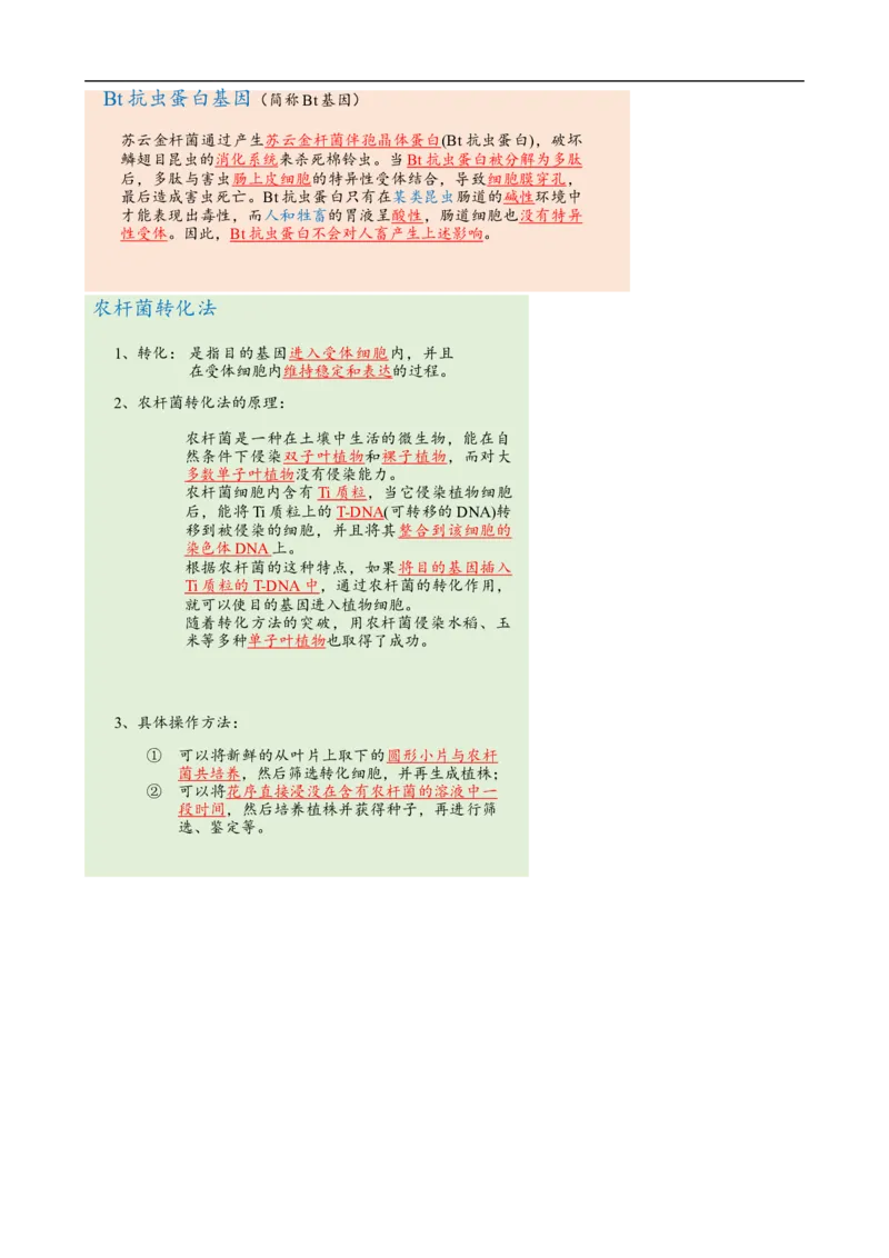 解密19基因工程（讲义）（学生版）_通用版（老高考）复习资料_2023年复习资料_二轮复习_高频考点解密2023年高考生物二轮复习讲义+分层训练（全国通用）