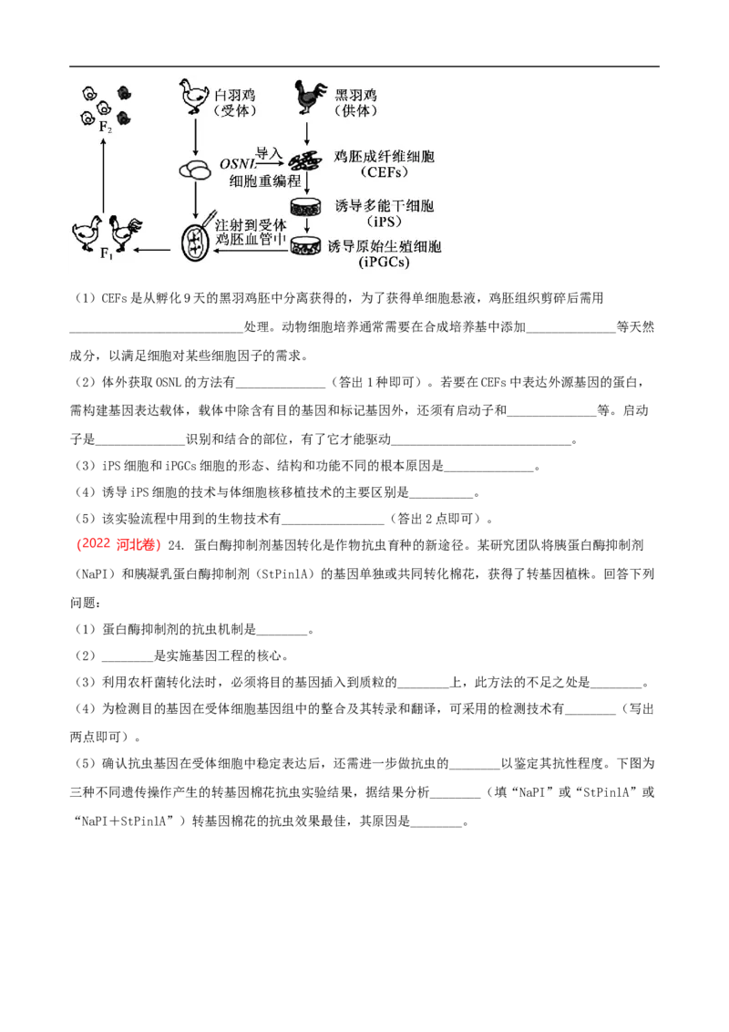 解密19基因工程（讲义）（学生版）_通用版（老高考）复习资料_2023年复习资料_二轮复习_高频考点解密2023年高考生物二轮复习讲义+分层训练（全国通用）