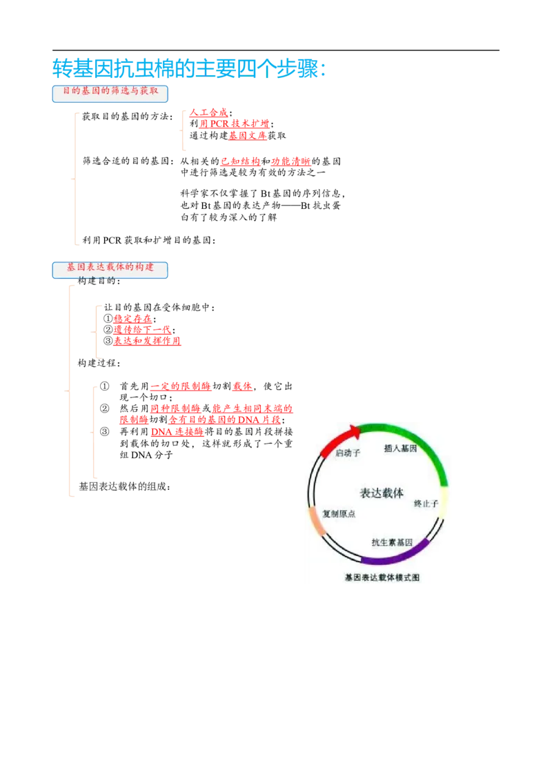 解密19基因工程（讲义）（学生版）_通用版（老高考）复习资料_2023年复习资料_二轮复习_高频考点解密2023年高考生物二轮复习讲义+分层训练（全国通用）