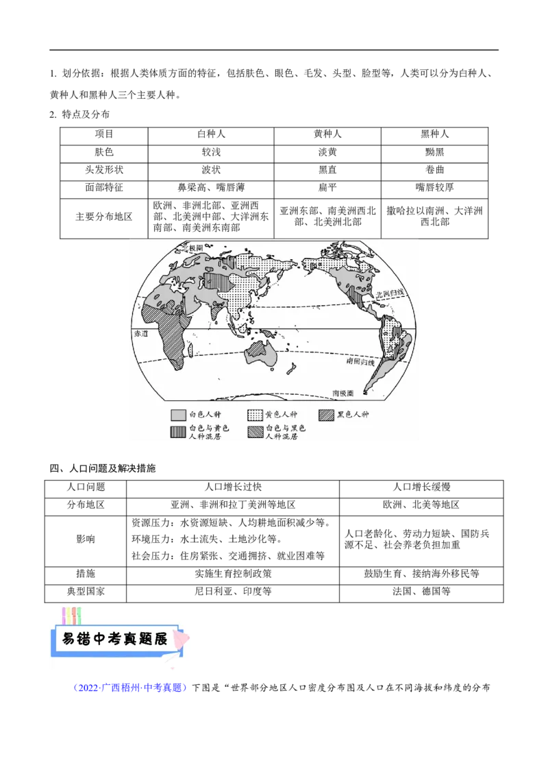 易错点07世界地理之人文篇-备战2023年中考地理考试易错题（解析版）_7地理中考复习_2023年中考复习资料_专项复习_备战2023年中考地理考试易错题